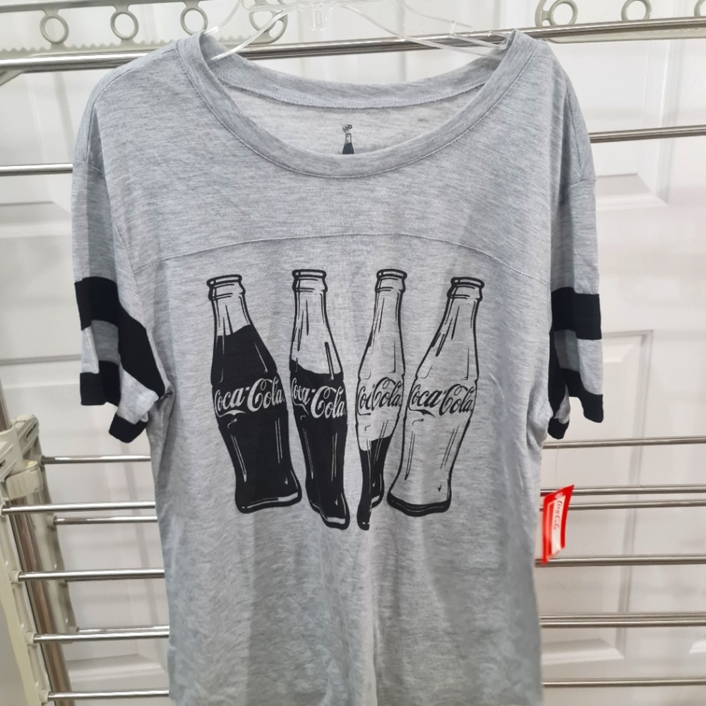 BRAND NEW Coca Cola Grey Gray Tshirt